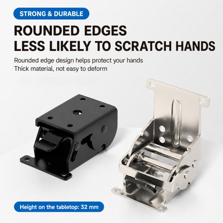 Multifunctional Foldable Hinge with Self-Locking Switch, 0-90 Degrees, 0-180 Degrees