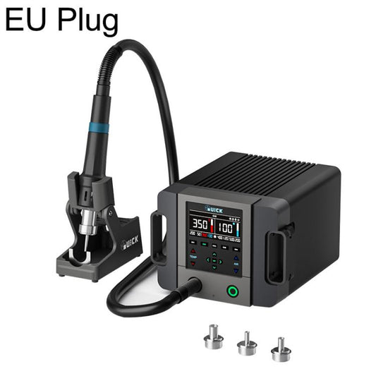 Intelligent hot air rework station with EU plug, black controller box and clamp stand