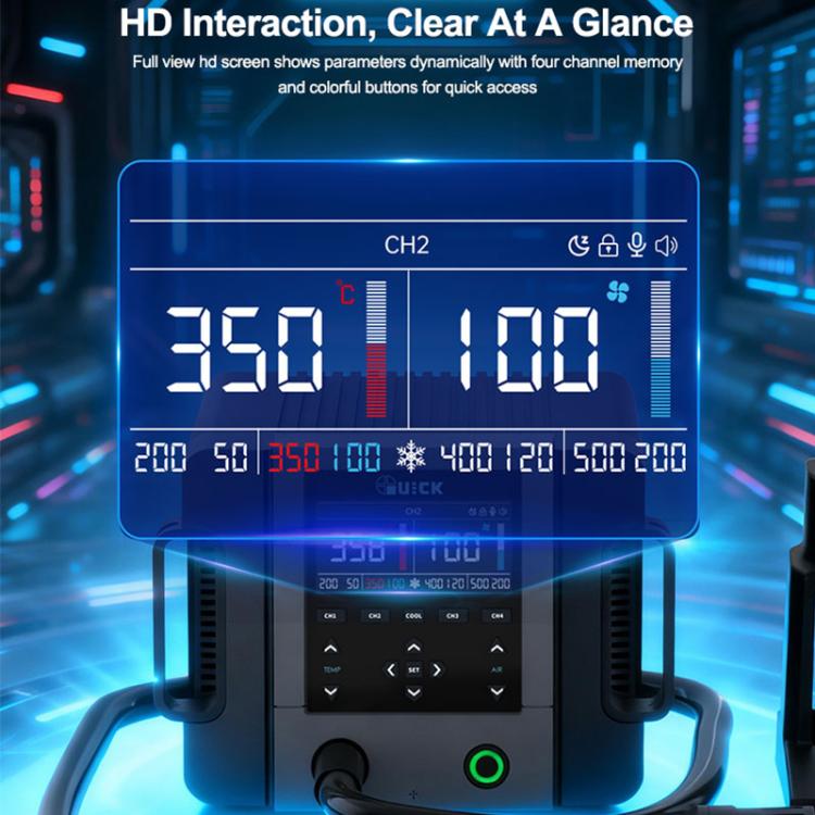 QUICK 861 Pro Max 1300W Intelligent Hot Air Rework Station, EU Plug, US Plug, UK Plug, AU Plug