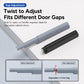 Adjustable cabinet door rebound latch shown on a cabinet door gap, gray and black
