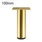Gold furniture support leg, 100mm height, square mounting plate