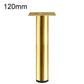 Gold furniture support leg, 120mm height, square mounting plate