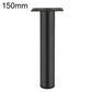 Black furniture support leg, 150mm height, square mounting plate