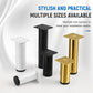 Furniture support legs set in white, black, and gold, each with square mounting plate