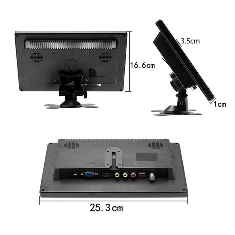 10.1 inch HD Car Display Reversing Camera View, EU Plug