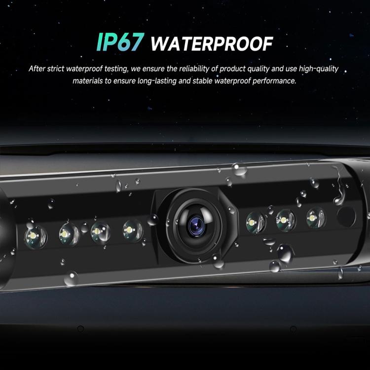 Car Waterproof HD Infrared Night Vision Backup Camera US Standard License Plate Frame