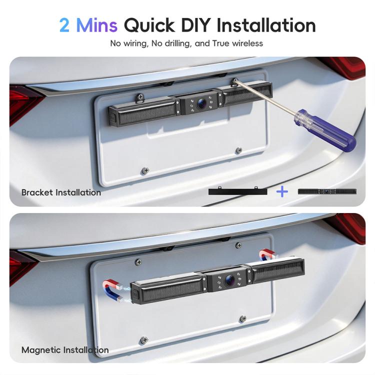 5 inch Trucks Solar Powered Wireless Digital HD Backup Camera System