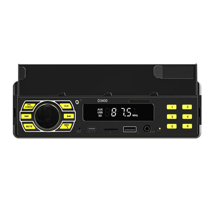 Universal Single-DIN Car Bluetooth MP3 Player FM Radio with Phone Holder