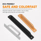 Rounded surface-mount door pull handles in black, gold, and silver finishes.