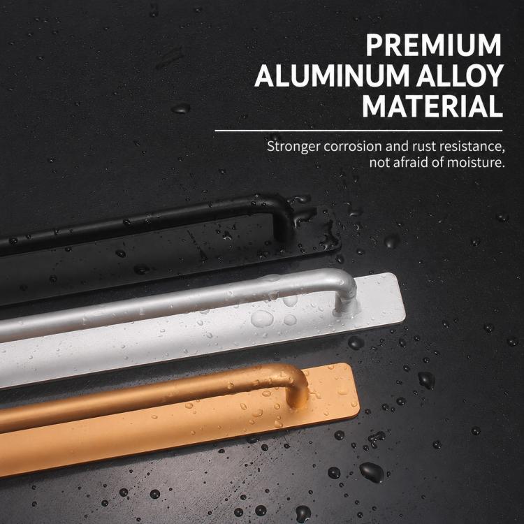 Silver and bronze aluminum surface-mount pull handles with glossy finish
