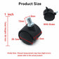 Black swivel caster wheel with threaded stem and brake, 1 inch