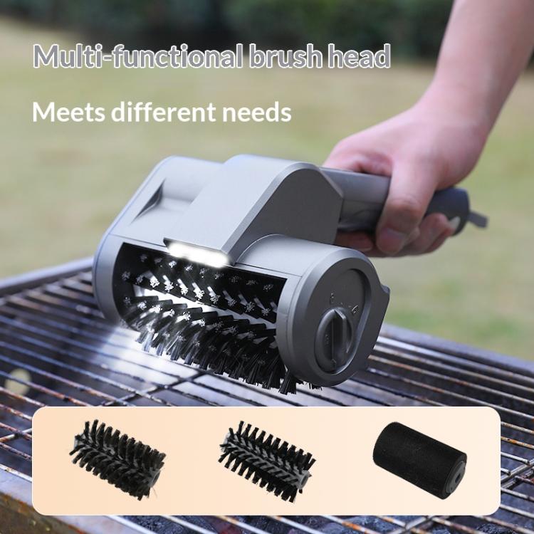 Electric Barbecue Grill Cleaning Brush with 3 Replaceable Brush Heads