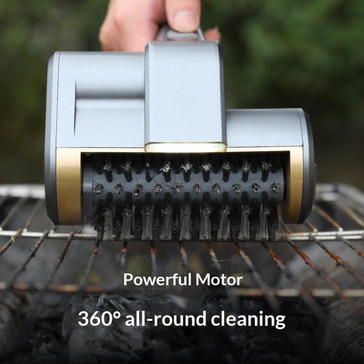 Electric Barbecue Grill Cleaning Brush with 3 Replaceable Brush Heads