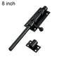 Black stainless steel slide bolt latch door lock, 8-inch handle and mounting plate