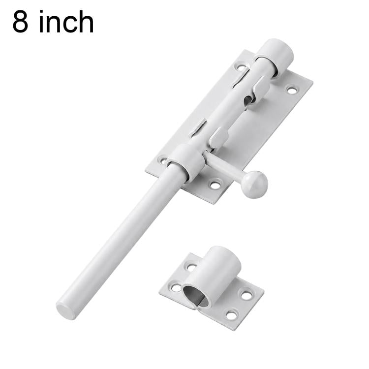 8-inch stainless steel slide bolt door latch with ball handle and lock hole