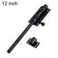 Black stainless steel slide bolt latch door lock, 12-inch handle and mounting plate