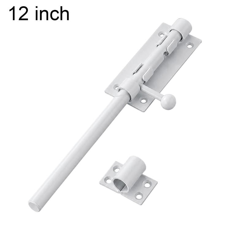12-inch stainless steel slide bolt door latch with ball handle and lock hole
