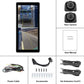 Wired touchscreen monitor kit with two rear cameras, power cable, accessories, and user manual