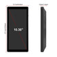 10.36-inch rectangular touchscreen monitor with slim side profile dimension diagram