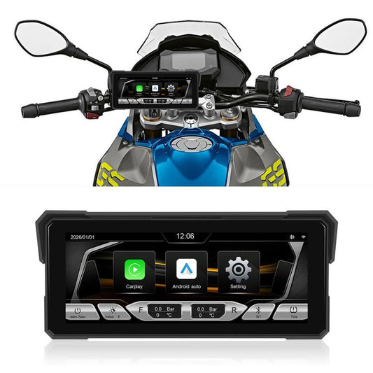 8.1 inch Motorcycle Portable Waterproof Wireless CarPlay GPS Navigator, Standard, Standard+Tire Pressure Monitor