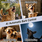Black anti-bark dog training collar shown on dogs for indoor, crate, and night