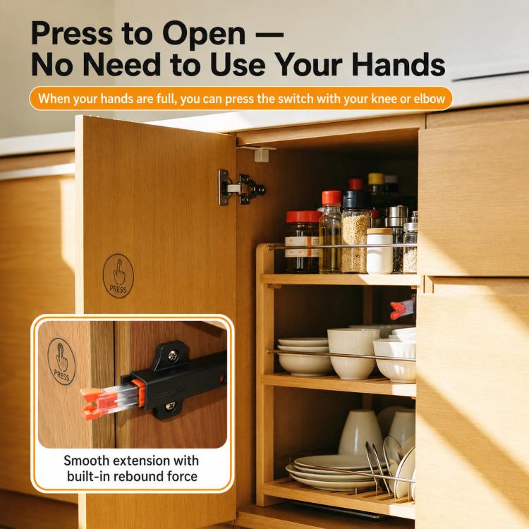 Press Type Heavy-Duty Cabinet Door Mechanical Lock Rebound Mechanism
