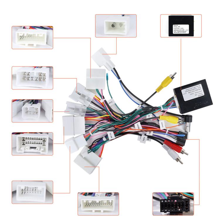 For Toyota Android Phone Large Screen Navigation Universal Power Speaker Cable, Entry-Level, High-Level
