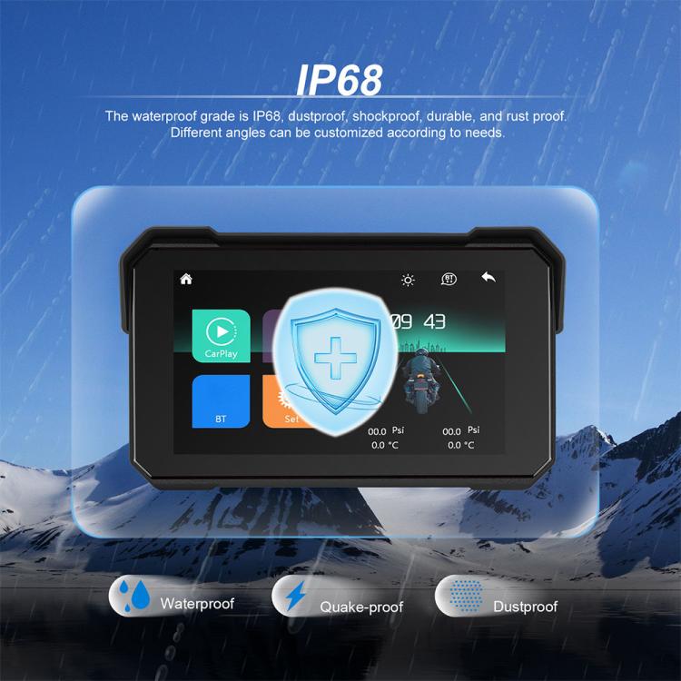 5 inch Motorcycle Wireless CarPlay and Android Auto Display Screen Navigator, Standard, with Tire Pressure Sensor