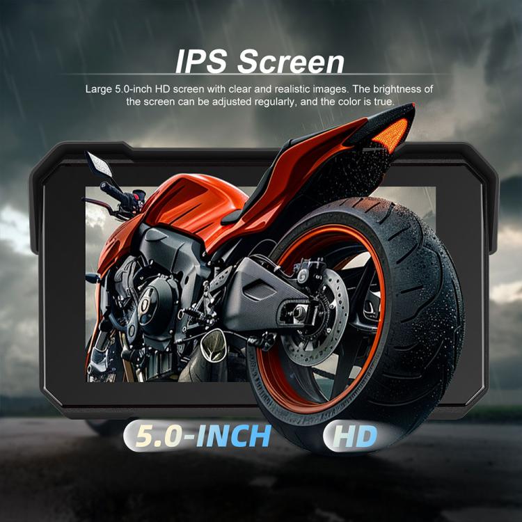 5 inch Motorcycle Wireless CarPlay and Android Auto Display Screen Navigator, Standard, with Tire Pressure Sensor