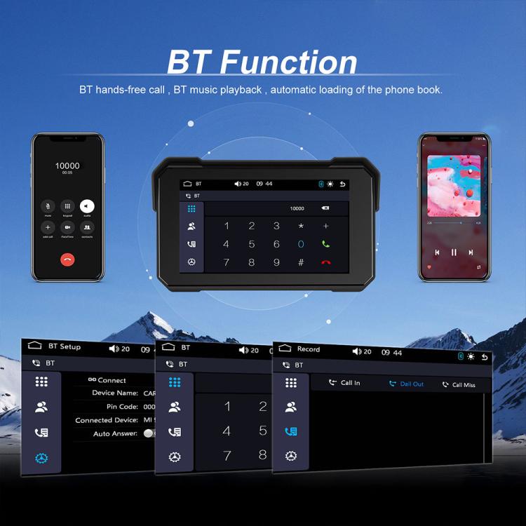 5 inch Motorcycle Wireless CarPlay and Android Auto Display Screen Navigator, Standard, with Tire Pressure Sensor