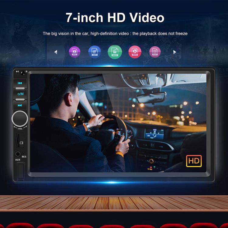 7 inch Car HD Touchable Screen Wireless Carplay Dual Spindle MP5 Player, Standard, Standard+Reversing Camera