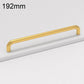 192mm aluminum cabinet pull handle in gold, curved U-shape with rounded ends