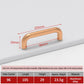 Gold aluminum cabinet pull handle with 96mm hole center, 105mm length, 29mm height