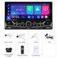 Car MP5 multimedia receiver front panel with included wiring and remote accessories
