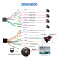 Car MP5 wiring diagram with speaker, power, and antenna wire connections