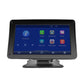 7-inch portable car navigation touchscreen on desktop-style stand, black frame