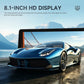 8.1-inch HD car navigation screen displaying a blue sports car scene