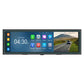 In-car touchscreen navigation display with road map view on a dark screen