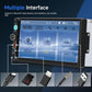 Dual-DIN car MP5 player with 7-inch touchscreen home screen and radio widgets