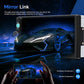 Dual-DIN car MP5 player with Mirror Link display and phone screen preview