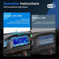 Car MP5 player with 7-inch touchscreen showing DAB radio signal mode