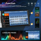 Black 7-inch dual-DIN car MP5 player touchscreen showing Bluetooth keypad interface