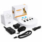 Pet dog training collar kit with remote, strap, USB cable, and collar components