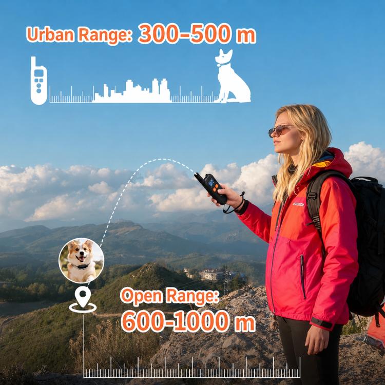 Handheld ultrasonic dog training controller with button panel