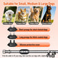 Adjustable dog training collar prongs with protective silicone cover and sizing guide
