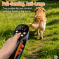 Smart anti-tug dog leash remote controller with orange grip and strap collar for training