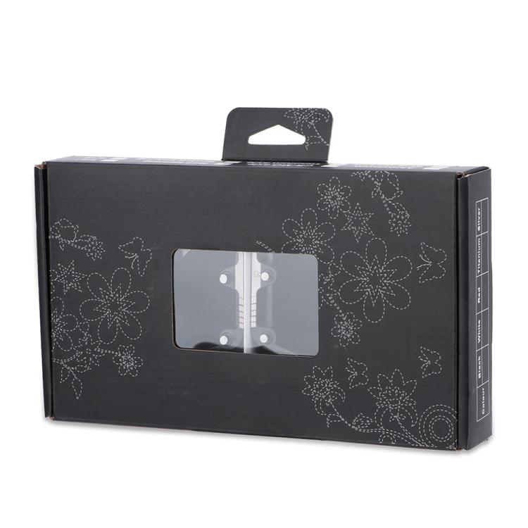 MEROCA bicycle pedal retail box with window and floral pattern