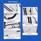 White and navy tennis sports bag with reinforced stitching and zipper pull detail