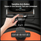 Car dashboard rail phone holder with hinged arm and parking number plate