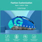 Blue racket bag with teal side panel and dark gray base, GODSPEED G logo